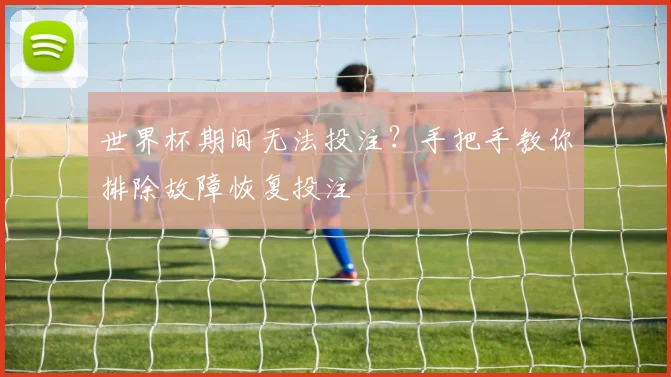世界杯期间无法投注？手把手教你排除故障恢复投注